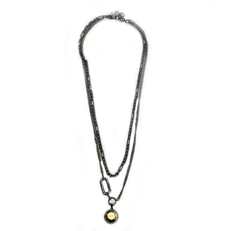 Alexander McQueen Brass, Silver Plated Necklaces Women's Silver