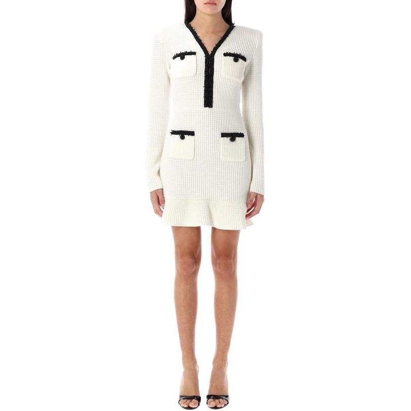 Self-portrait Self portrait Bead Detailed Long Sleeved Mini Dress