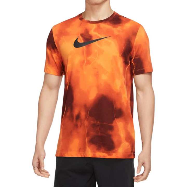 Nike Nike Clothing T Shirts Men's Orange Crew Neck