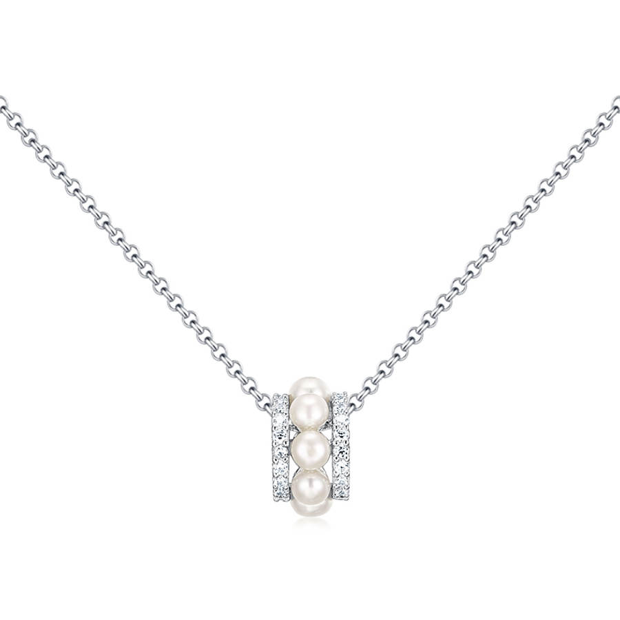 Apm Monaco ETERNELLE 925 Sterling Silver Necklaces Women's Silver