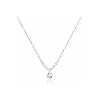 BLANK IN BLANK 925 Sterling Silver With 999 Silver And Zircon Necklaces Women's Box