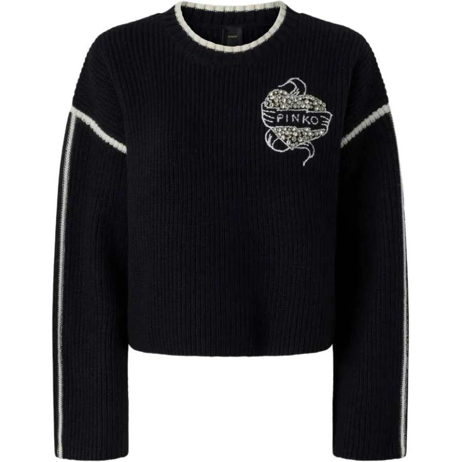 PINKO Pinko logo-intarsia sweater