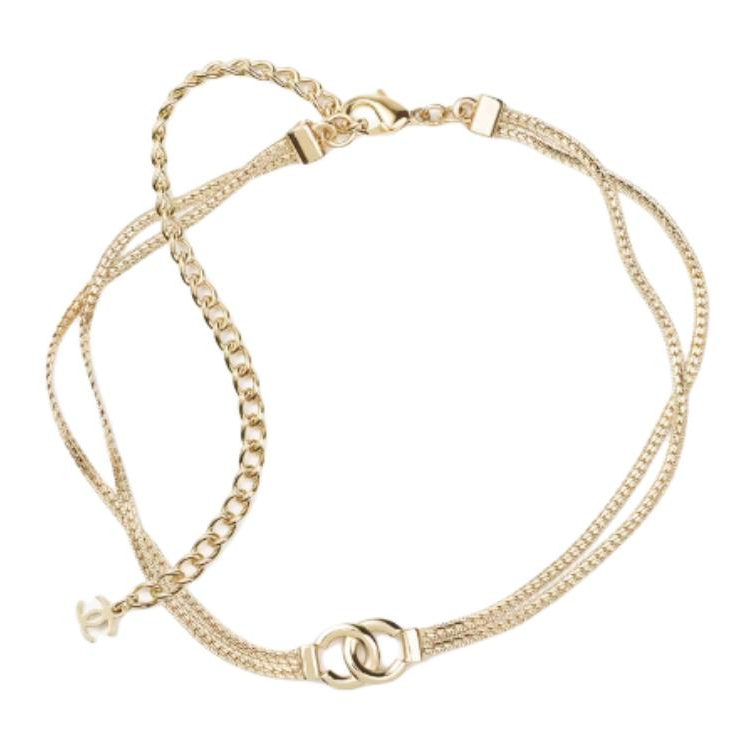 CHANEL Metal Necklaces Unisex Gold