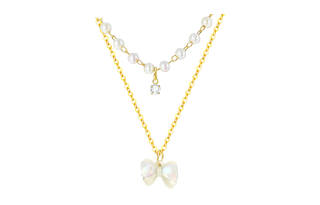 CARAT'S DIARY Faux Pearl Accent Necklace, Gift Box Set, Girlfriend, Love Confession Love Gift Women's