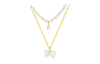 CARAT'S DIARY Faux Pearl Accent Necklace, Gift Box Set, Girlfriend, Love Confession Love Gift Women's