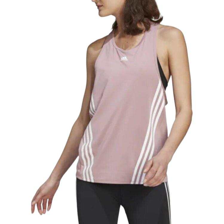 Adidas Adidas Clothing Tank Tops Women's Pink Crew Neck Racerback