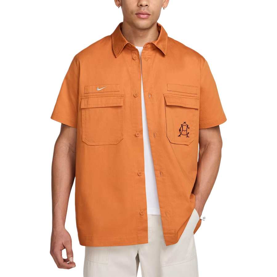Nike Nike Club América Men's Nike Life Woven Military Short Sleeve Button Down Shirt