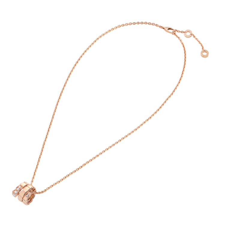 BVLGARI SERPENTI VIPER Diamond Necklaces Women's Rose Gold
