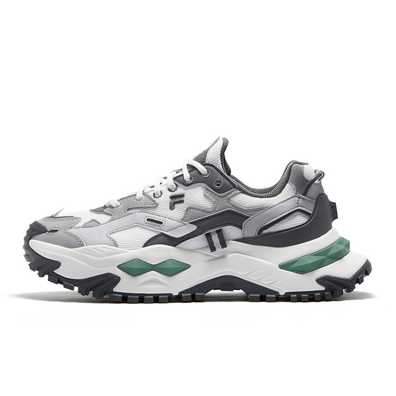 FILA FUSION Bianco Running Shoes Men's White Gray