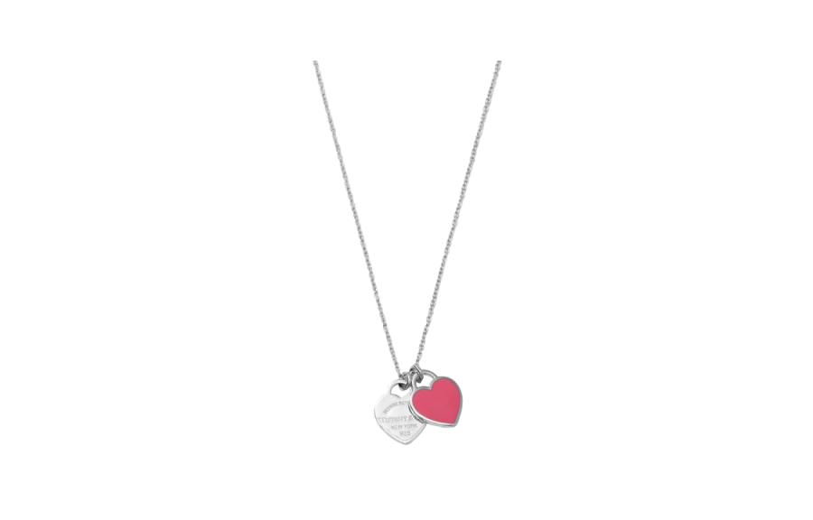 TIFFANY & CO. Return To Tiffany Collection 925 Sterling Silver Necklaces Women's Pink Rose