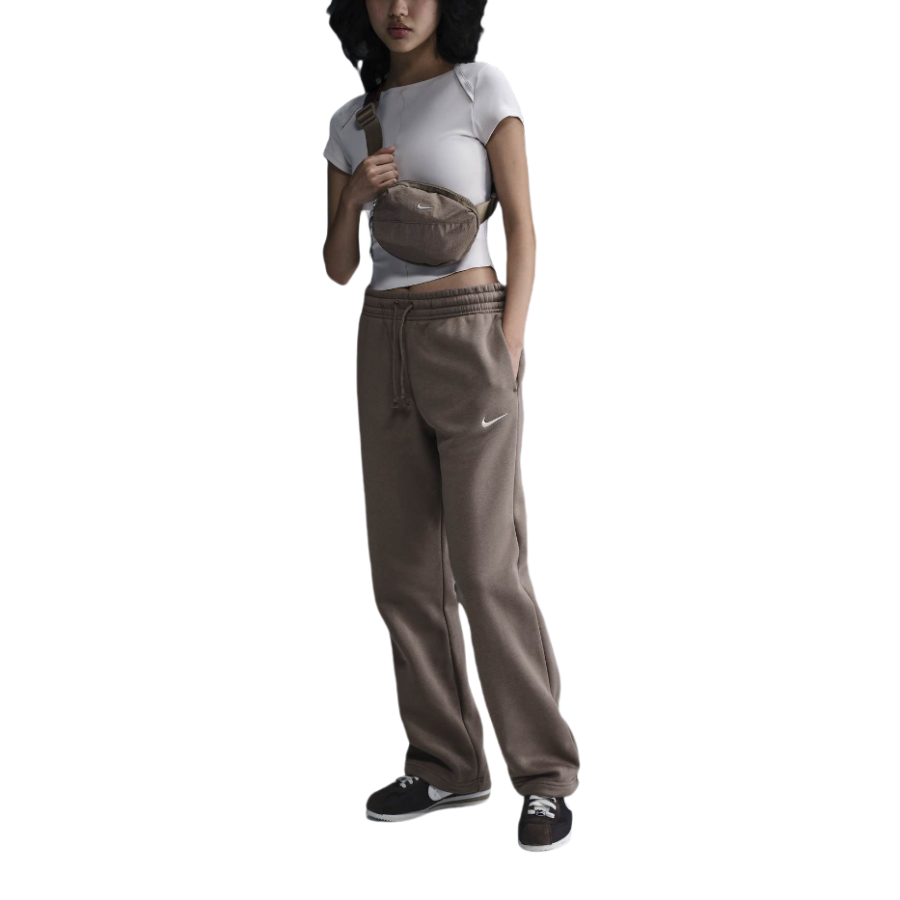 Nike Nike Sportswear Phoenix Fleece Lined Straight Fit Soft And Comfortable Casual Pants Women's Mink Brown/Sail White
