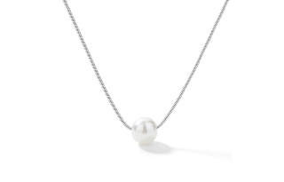 HOLLY RYAN Titanium Steel Vintage Elegant Shell Pearl Necklace Women's