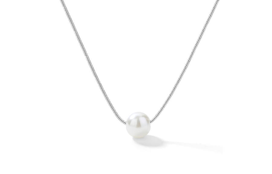 HOLLY RYAN Titanium Steel Vintage Elegant Shell Pearl Necklace Women's