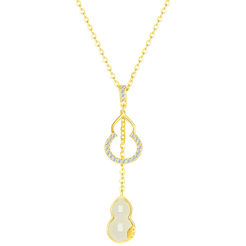 CHOW TAI SENG Necklaces Pale Greenish White Jade Women's