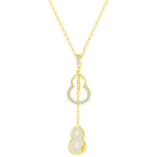 CHOW TAI SENG Necklaces Pale Greenish White Jade Women's
