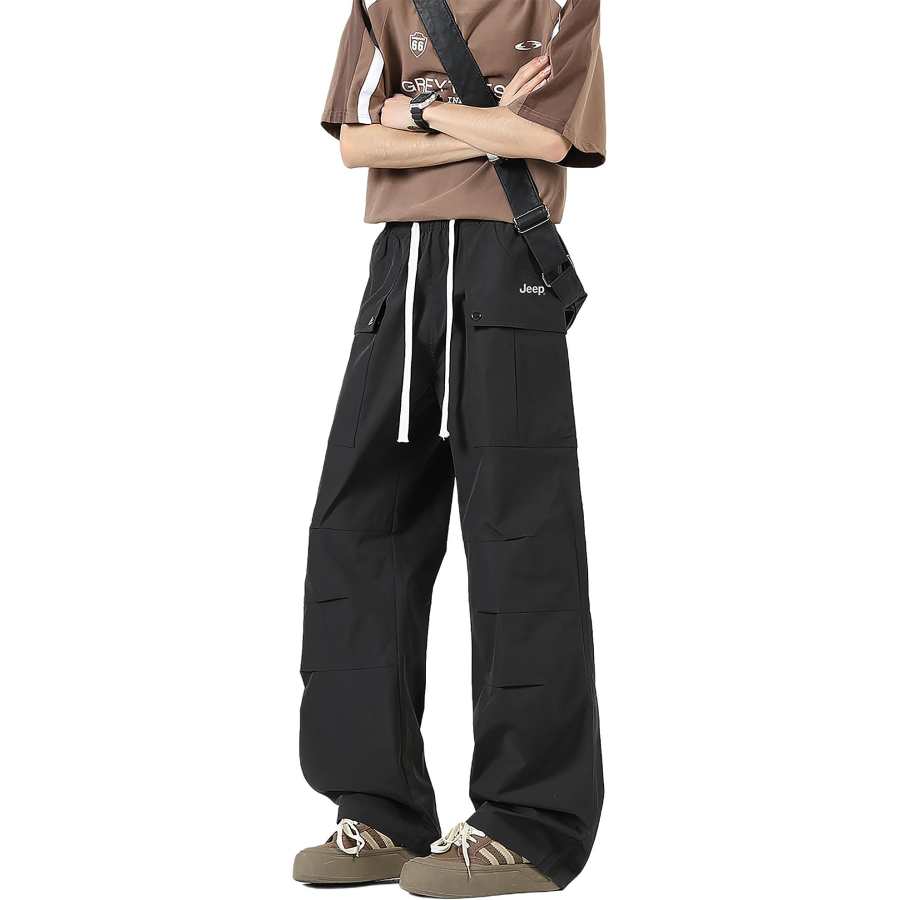 Jeep Casual Pants Unisex Thin Straight Fit Pants