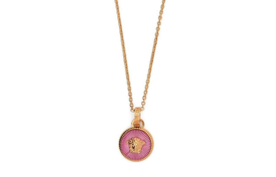 VERSACE VERSACE Medusa Pendant Engraved Detailed Necklace
