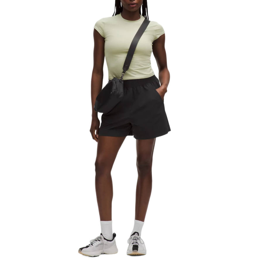 Lululemon Stretch Woven Ruffle Waist Casual Shorts 4' Women's