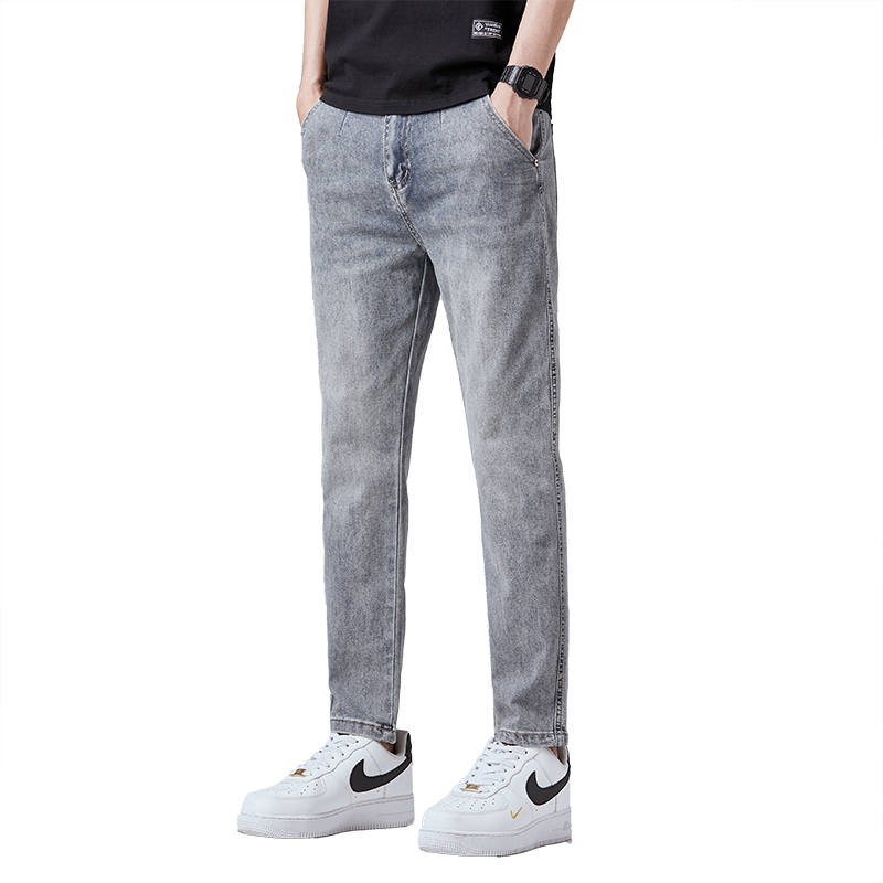 BALENO Jeans Men's Nostalgic Blue Moderate Straight Fit Pants