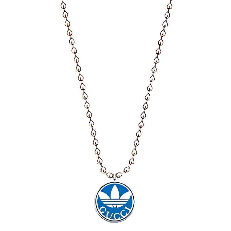 GUCCI Adidas X Gucci Collaboration Collection 925 Sterling Silver Necklaces Unisex Silver