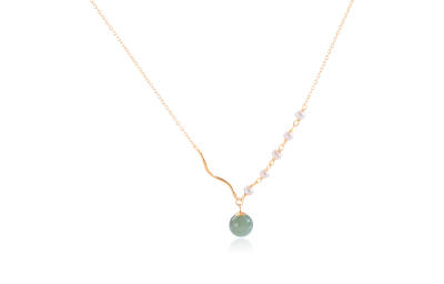 HOLLY RYAN Alloy Colored Glaze Chalcedony Shell Pearl New Chinese Style Classical Style Necklace Women's