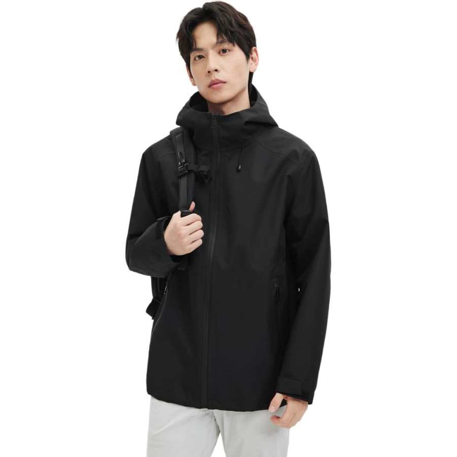 SEPTWOLVES SEPTWOLVES Windproof Windbreaker Jacket Men's Black