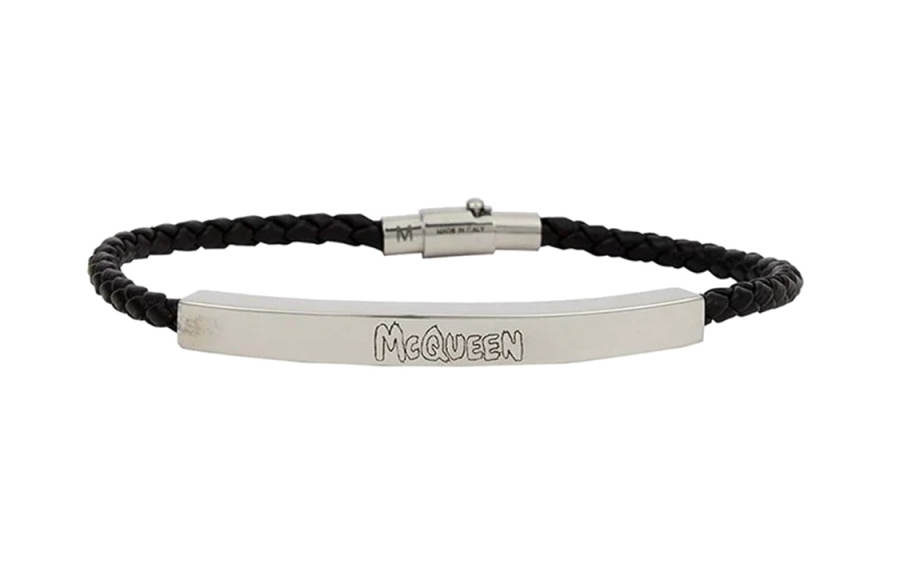 Alexander McQueen Alexander McQueen Graffiti Logo Engraved Bracelet