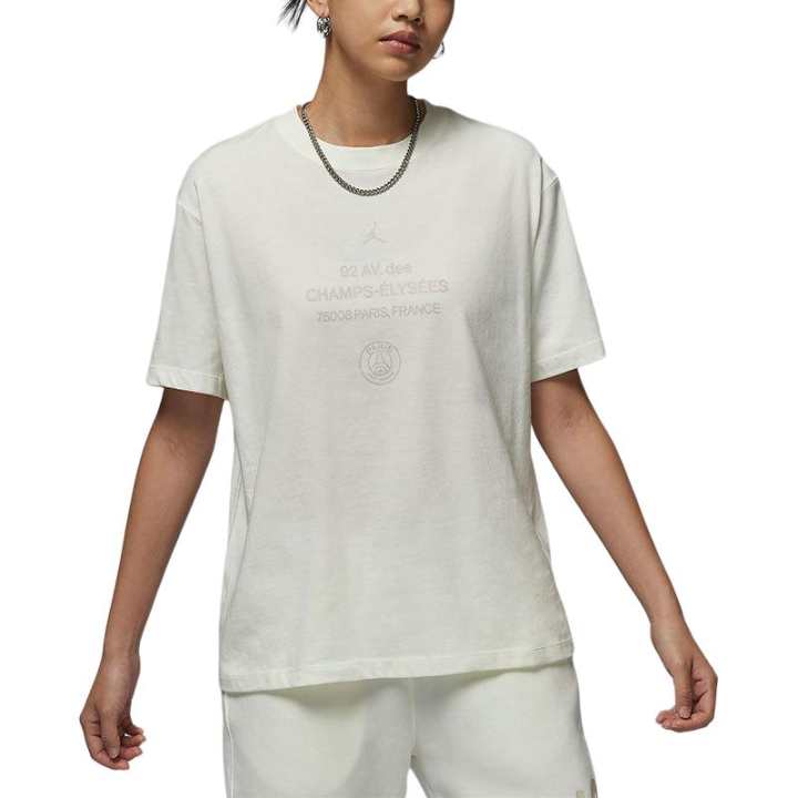 Jordan Jordan Paris Saint Germain Drop Shoulder Sleeve T Shirt Women's Canvas/Light Ivory