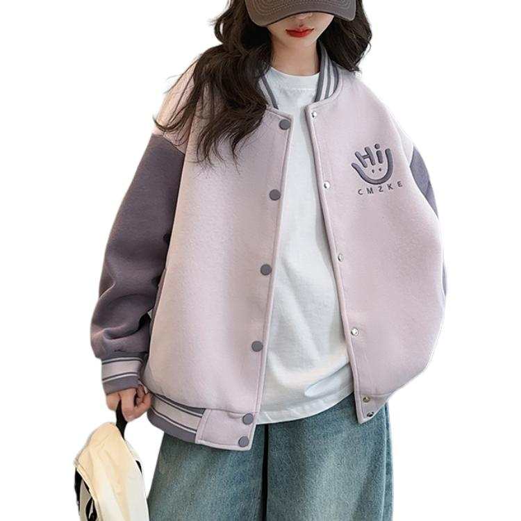 Lanza Baseball Jacket Purple Teenagers