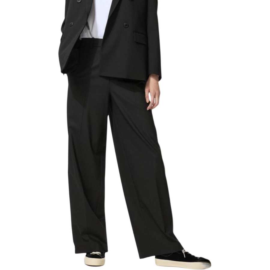 UNIQLO Casual Pants Women's Black Moderate Wide Leg Pants