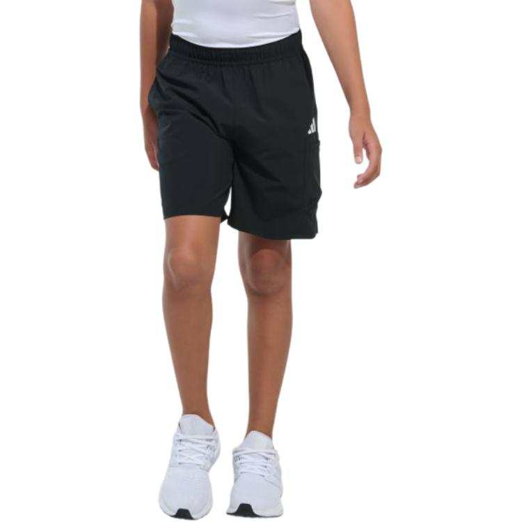 Adidas Adidas Elastic Waistband Woven Cargo Ripstop Shorts Teenagers Black