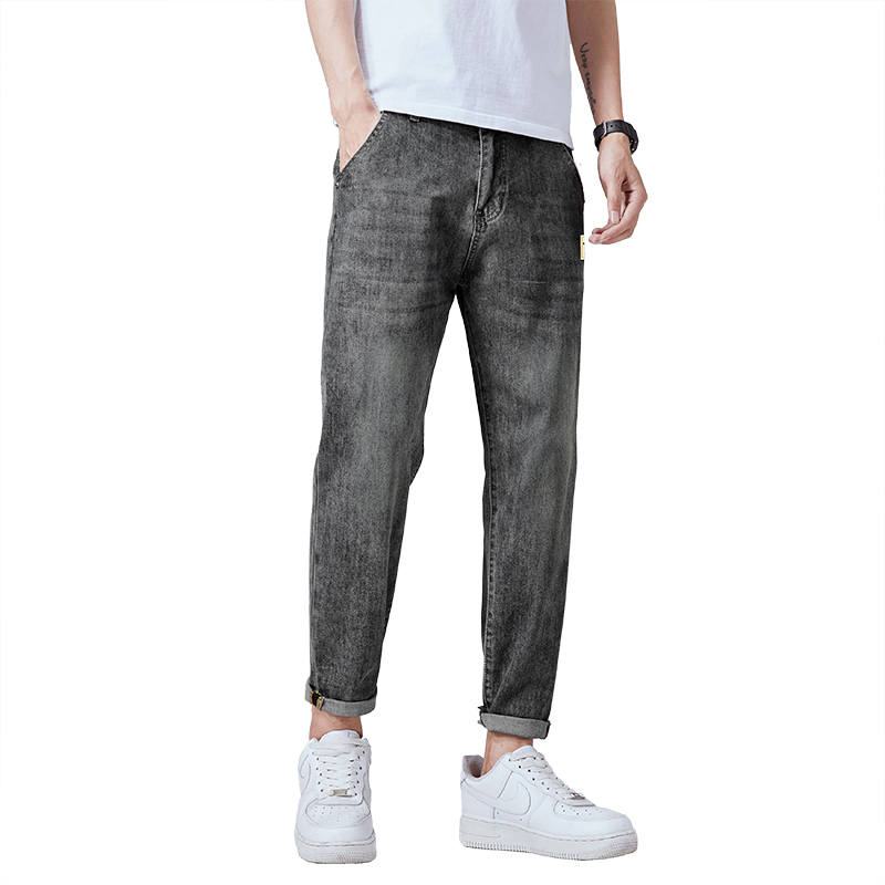 BALENO Jeans Men's Black Gray Color Moderate Straight Fit Pants