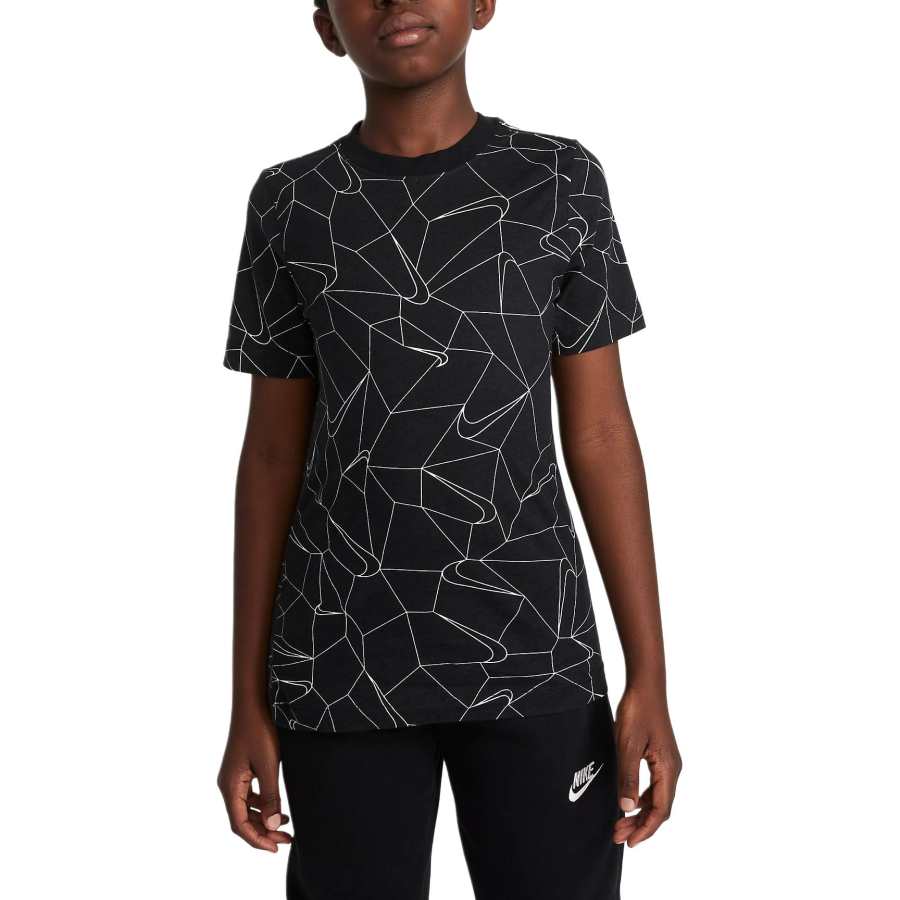 Nike Nike SportswearSwoosh T Shirt Black Teenagers