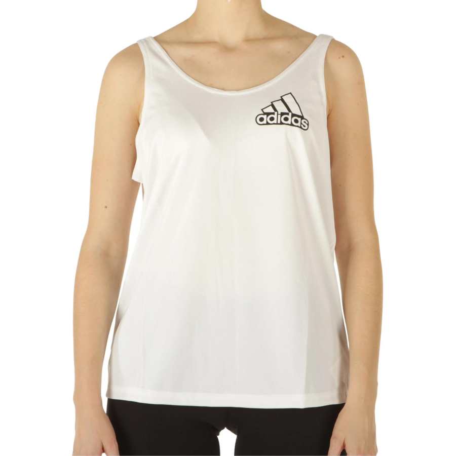 Adidas Adidas Clothing Tank Tops Women's White Crew Neck Moderate Other