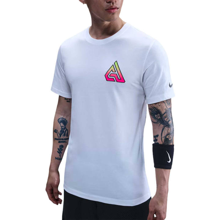 Nike Nike T Shirts Men's White Crew Neck Moderate Straight Fit