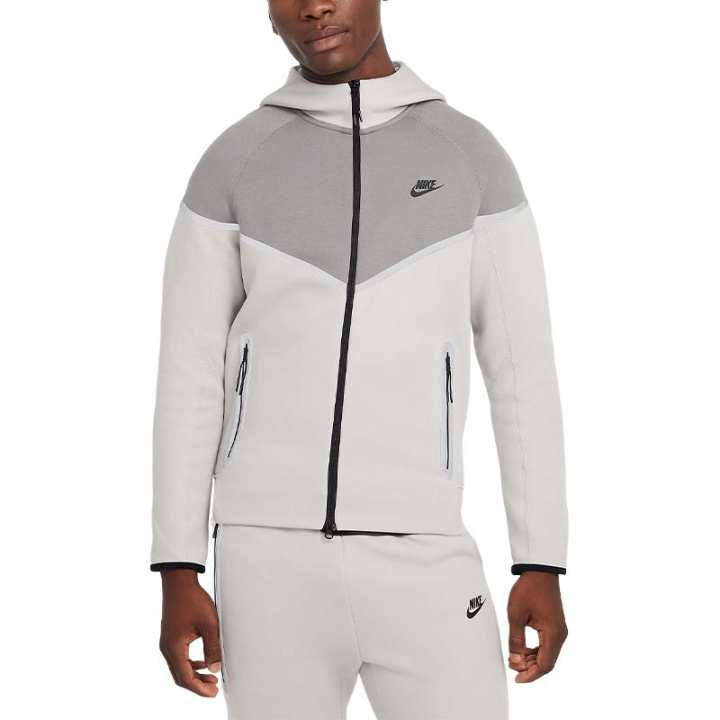 Nike Nike Tech Windrunner Jacket Men's Light Iron Ore Gray/Flat Pewter Gray/Black