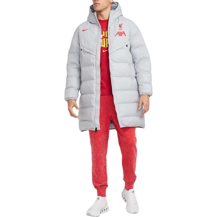 Nike Nike x LIVERPOOL FC Storm FIT Down Jacket Men's Light Smoke Gray/Global Red