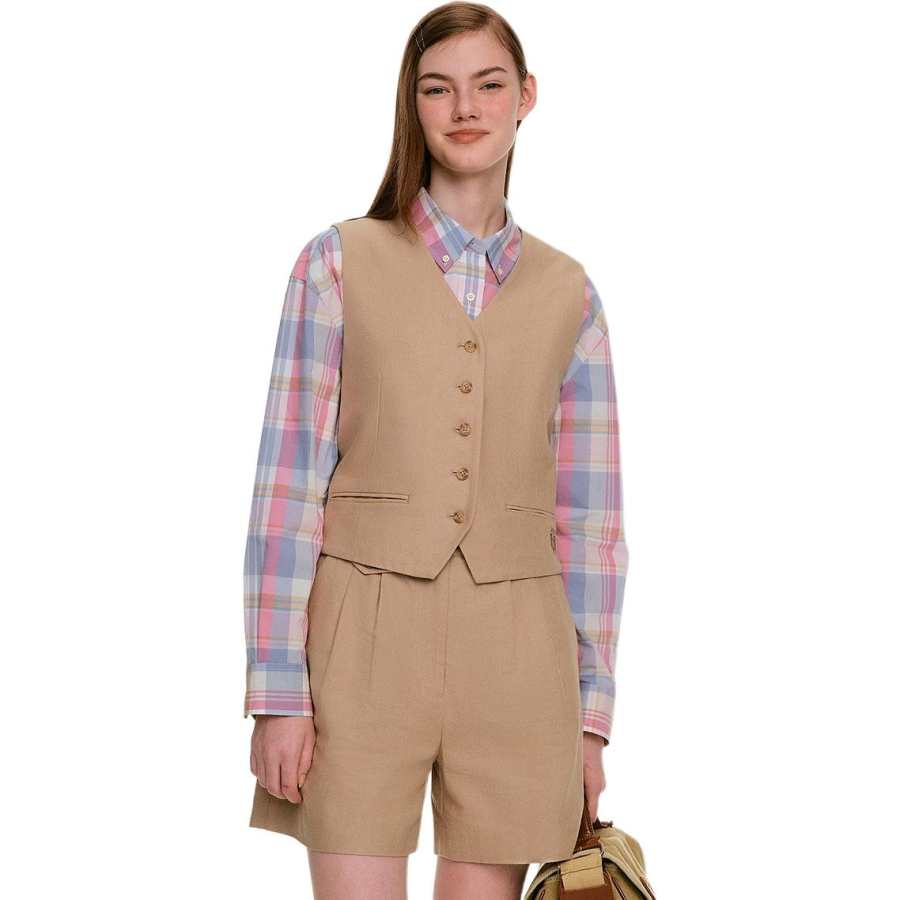 Teenie Weenie Vests Women's V Neck Moderate Other