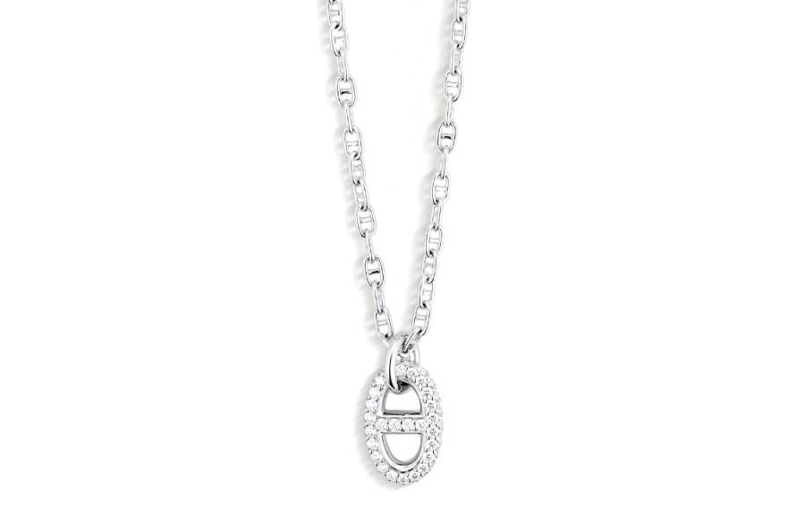 HERMES Farandole 18K White Gold Necklaces Women's