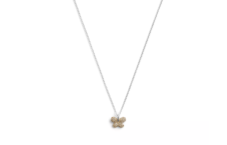 COACH Glass Cubic Zirconia Necklaces Women's Silver