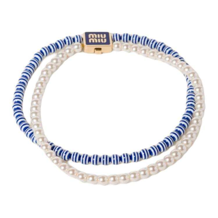 MIU MIU Metal Necklaces Women's Silver