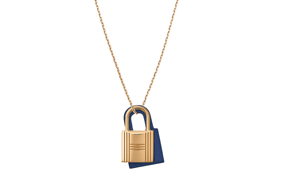 HERMES O'Kelly Small Metal Necklaces Women's Gold