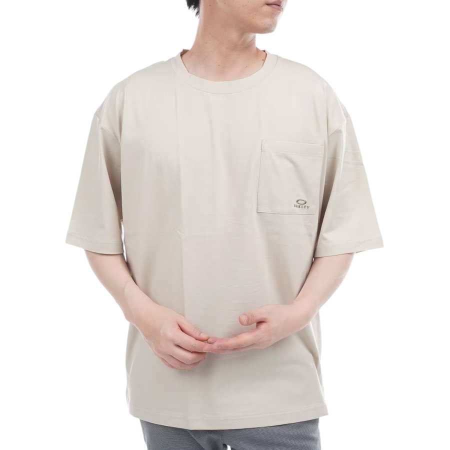 Oakley T Shirts Men's Gray Crew Neck Moderate