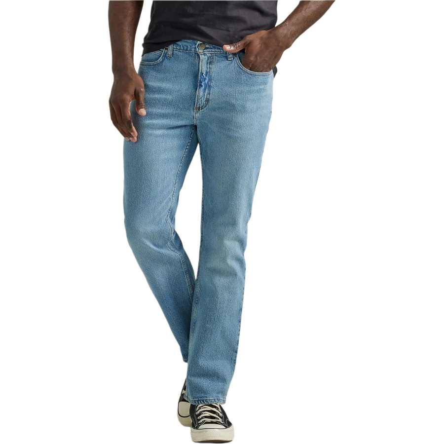 Lee Lee Jeans Men's Light Blue Moderate Flared Pants