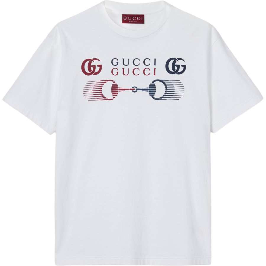GUCCI Logo Printed Crewneck T Shirt