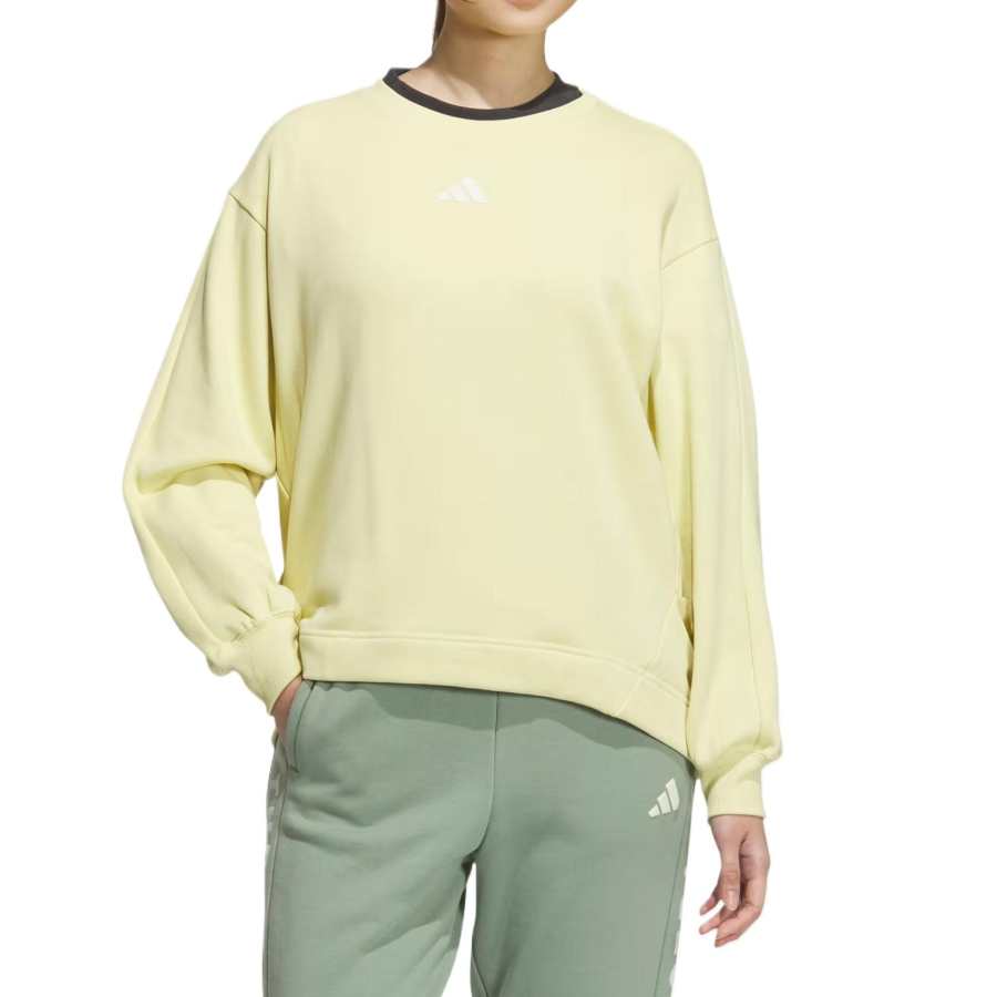 Adidas Adidas Drop Shoulder Sleeve T Shirt Women's Yellow