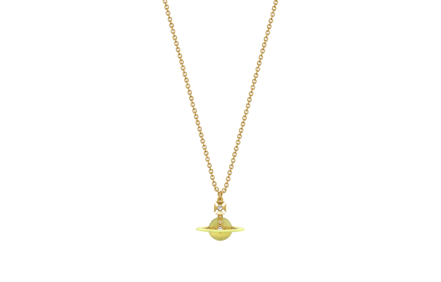 Vivienne Westwood Brass Swarovski Crystals Necklaces Unisex Gold