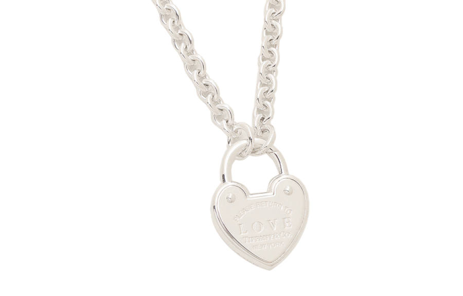 TIFFANY & CO. Lock 925 Sterling Silver Necklaces Women's Silver