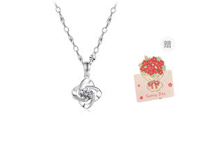 Asia Star 925 Sterling Silver With 999 Silver And Moissanite Zircon Necklaces Women's