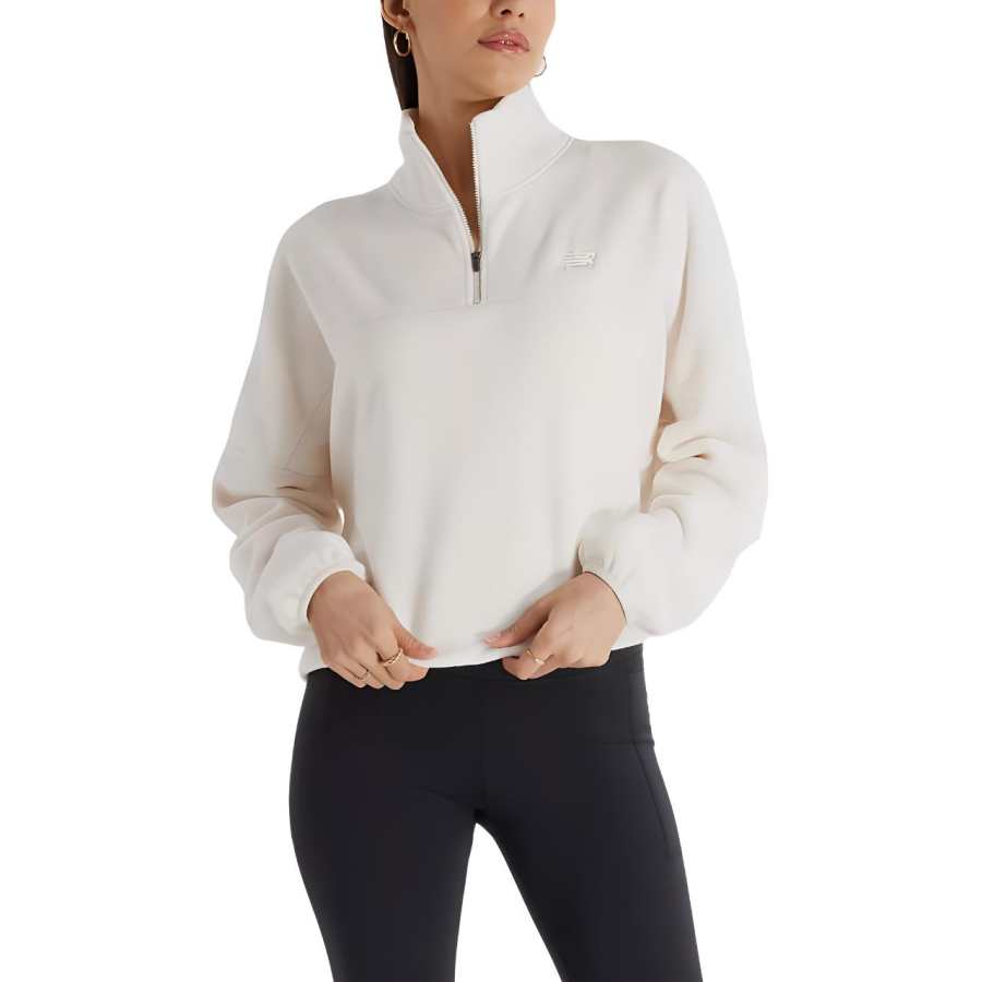 New Balance New Balance Half Zip Polar Fleece Knitwear Women's Linen